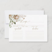 熱帯ボヘミアブライダルシャワーレシピカード (正面)