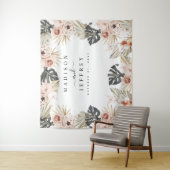 熱帯ボヘミア乾燥したヤシの写真の背景 タペストリー (インサイチュ)