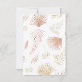 熱帯ボヘミア赤面垂直RSVPカード 出欠カード (裏面)