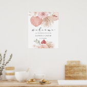 熱帯ボヘミ結婚アン歓迎ポスター ポスター (キッチン)