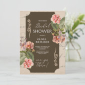 熱帯ボホシーサイドブライダルシャワーパンパスグラスf 招待状 (スタンド正面)