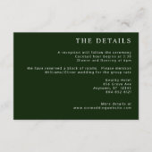 熱帯マグノリアホワイトグリーンレッド エンクロージャーカード (正面)