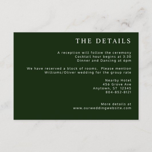 熱帯マグノリアホワイトグリーンレッド エンクロージャーカード (正面)