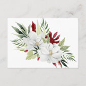 熱帯マグノリアホワイトグリーンレッド エンクロージャーカード (裏面)