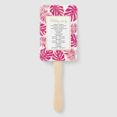 熱帯マゼンタと金ゴールド葉の結婚計画 ハンドファン (裏面)