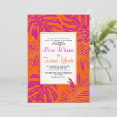 熱帯マゼン鮮やかタとオ葉レンジ結婚の 招待状 (スタンド正面)