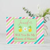 熱帯マトロン·オブ·オーラン·プロポーザル·パイナップル·テーマ 招待状 (スタンド正面)