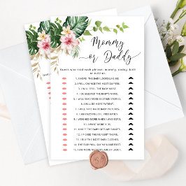 熱帯ママまたはパパの赤ちゃんシャワーゲーム