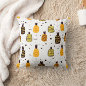 熱帯マンガのパイナップルの果実のパターン クッション (ブランケット)