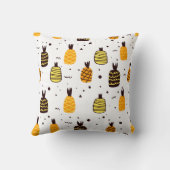 熱帯マンガのパイナップルの果実のパターン クッション (裏面)