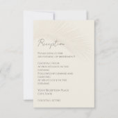 熱帯ミニマルビーチ披露宴エンクロージャカード 招待状 (正面)