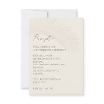 熱帯ミニマルビーチ披露宴エンクロージャカード