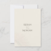 熱帯ミニマルビーチ披露宴エンクロージャカード 招待状 (裏面)