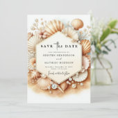 熱帯ミニマルビーチ結婚式 セーブザデート (スタンド正面)