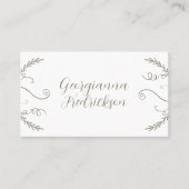 熱帯ミニマル紅葉つる植物結婚ズ プレイスカード (正面)