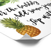 熱帯ミモサバー標識文字列灯 ポスター (角)