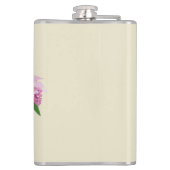 熱帯メディニラピンクの花花花黄色の花瓶名 フラスク (裏面)