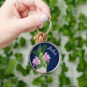 熱帯メディニラピンク花瓶ダークブルー キーホルダー (手)