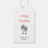 熱帯メリークリスマスパームツリー ギフトタグ (正面)