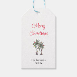 熱帯メリークリスマスパームツリー ギフトタグ