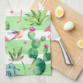 熱帯メロディーパターン キッチンタオル (四つ折り)