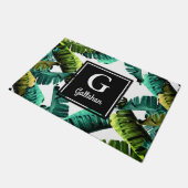 熱帯モダンなバナナは姓を去ります ドアマット (アングル)