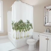 熱帯モダンのヤシの木 シャワーカーテン (インサイチュ)