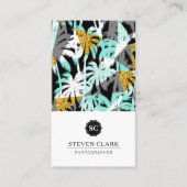 熱帯モダンのヤシの木 名刺 (正面)