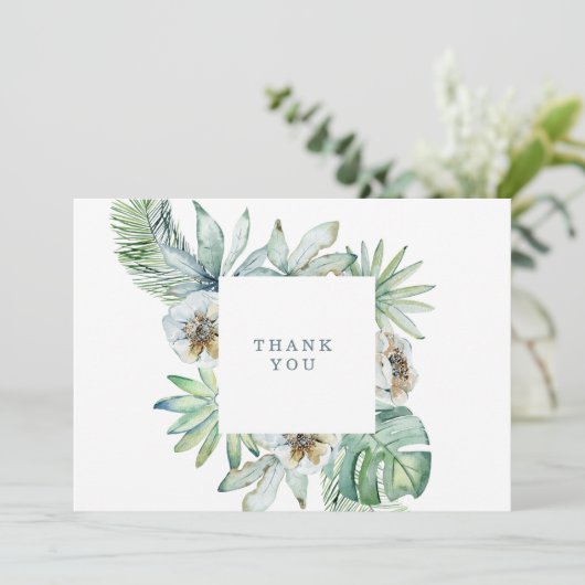 熱帯モダンの葉の寿命の喪失 サンキューカード (スタンド正面)