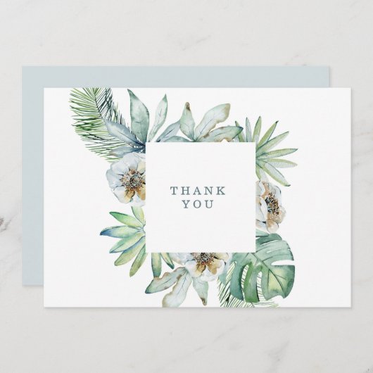熱帯モダンの葉の寿命の喪失 サンキューカード (正面/裏面)