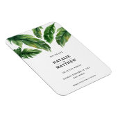 熱帯モダンの葉は日付保存 マグネット (右側)