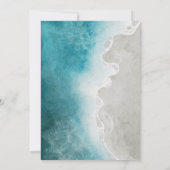 熱帯モダンエレガントビーチ結婚式 セーブザデート (裏面)