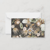 熱帯モダンエレガント白黒結婚式RSVP ノートカード (裏面)