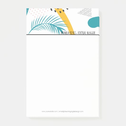 熱帯モダンコラージュ ポストイット (正面)