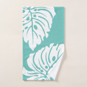 熱帯モダンコンテンポラリーハワイのキルト バスタオルセット (ハンドタオル)