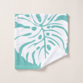 熱帯モダンコンテンポラリーハワイのキルト バスタオルセット (ウォッシュタオル)