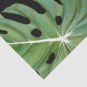 熱帯モダンジャングルリーフブラックグリーンデコップページ 薄葉紙 (詳細)