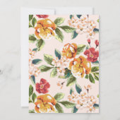 熱帯モダンタイポグラフィ40歳のパーティー 招待状 (裏面)