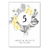 熱帯モダンテーブル番号 テーブルナンバー (裏面)