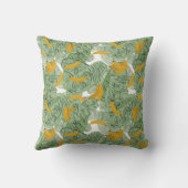 熱帯モダンバナナの緑のパターン クッション (裏面)