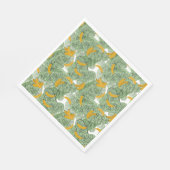 熱帯モダンバナナの緑のパターン スタンダードランチョンナプキン (角)