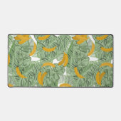 熱帯モダンバナナの緑のパターン デスクマット (正面)