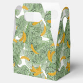 熱帯モダンバナナの緑のパターン フェイバーボックス (オープン)