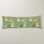 熱帯モダンバナナの緑のパターン ボディピロー (裏面)