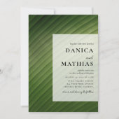 熱帯モダンバナナ結婚葉 招待状 (正面)