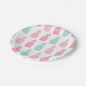 熱帯モダンパイナップルパーティー紙プレート ペーパープレート (アングル)