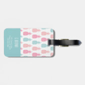 熱帯モダンパイナップルモノグラム ラゲッジタグ (裏面横)