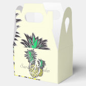熱帯モダンパイナップル結婚式の引き出物箱 フェイバーボックス (オープン)
