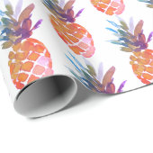 熱帯モダンパイナップル誕生日 ラッピングペーパー (ロールコーナー)