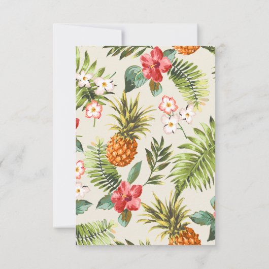 熱帯モダンパイナップル 出欠カード (裏面)